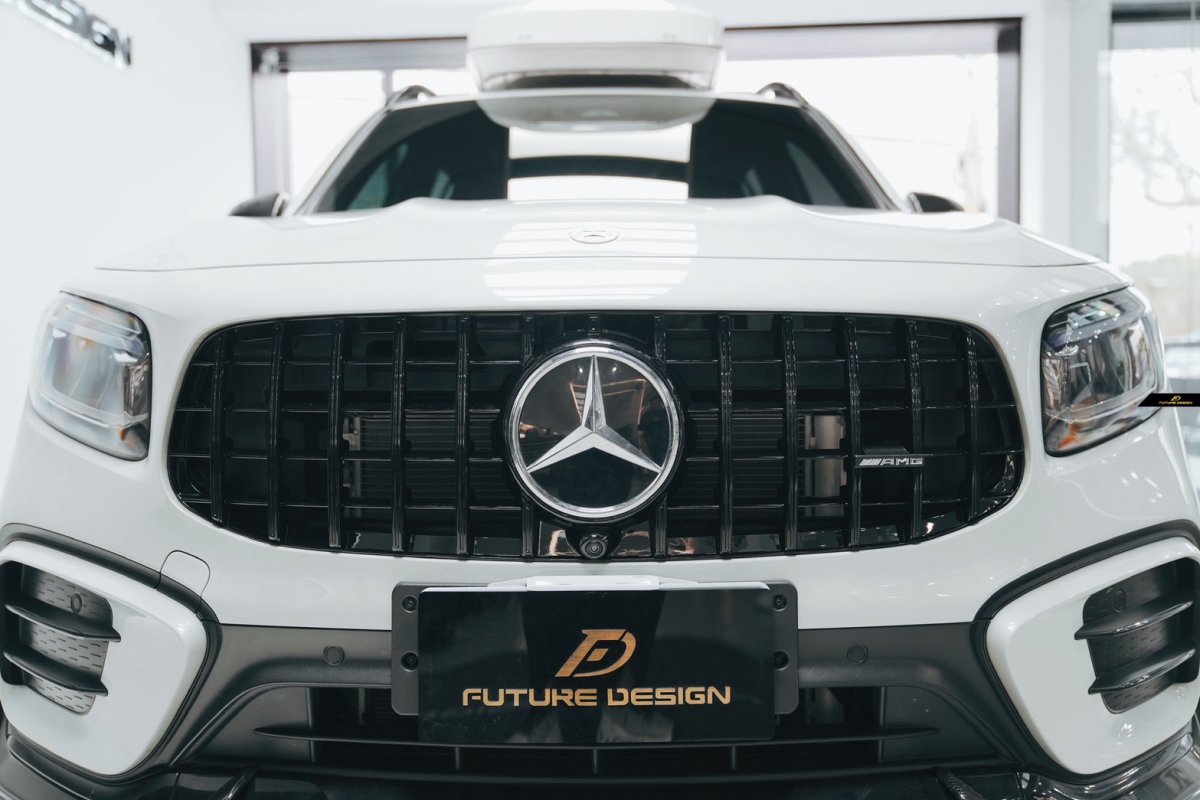 画像1: BENZ メルセデス・ベンツ GLB-Class X247 後期車 AMGライン専用 パナメリカーナ GT R 艶ありブラック グリル  (1)