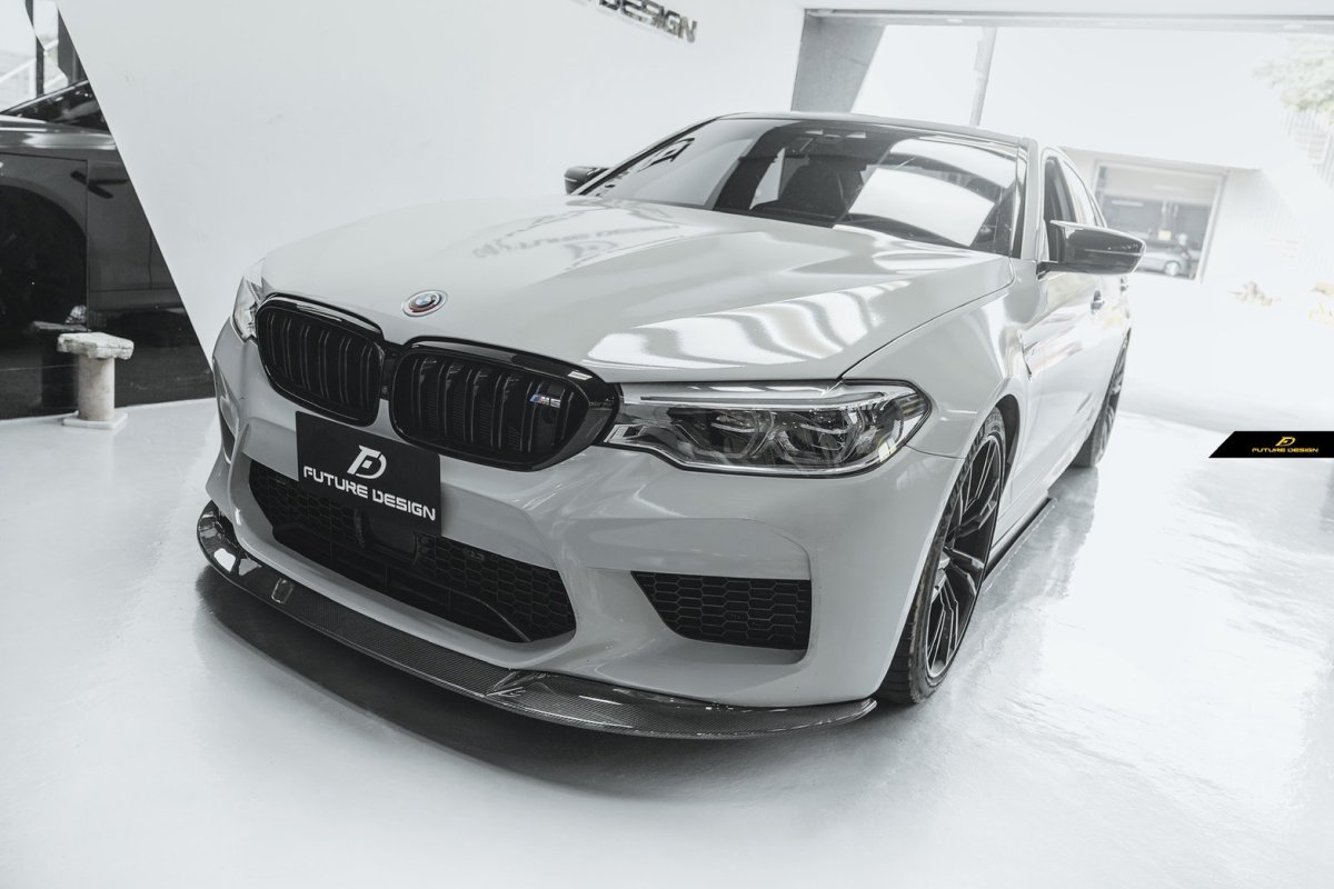 画像14: BMW 5シリーズ F90 M5 フロントバンパー用リップスポイラー DryCarbon 本物ドライカーボン (14)