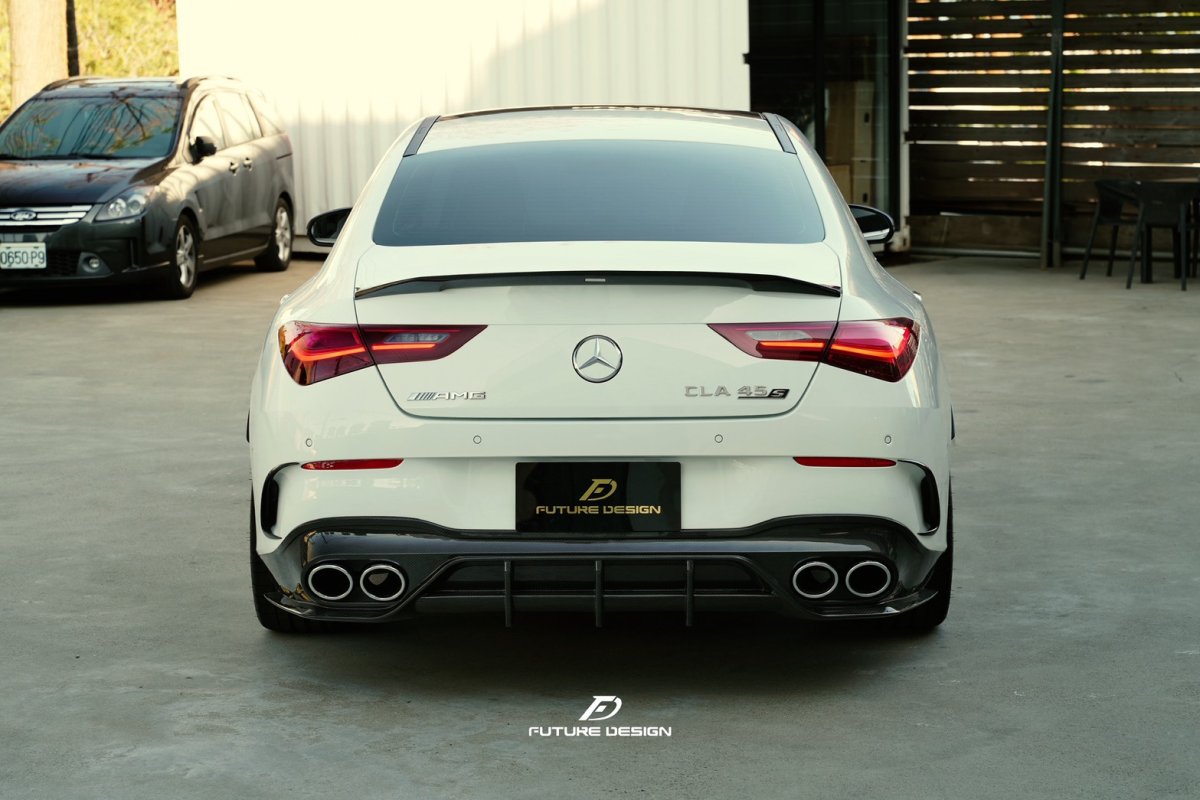 画像33: BENZ メルセデス・ベンツ CLA-Class W118 X118 CLS45専用 リアディフューザー スポイラー 本物DryCarbon ドライカーボン  (33)