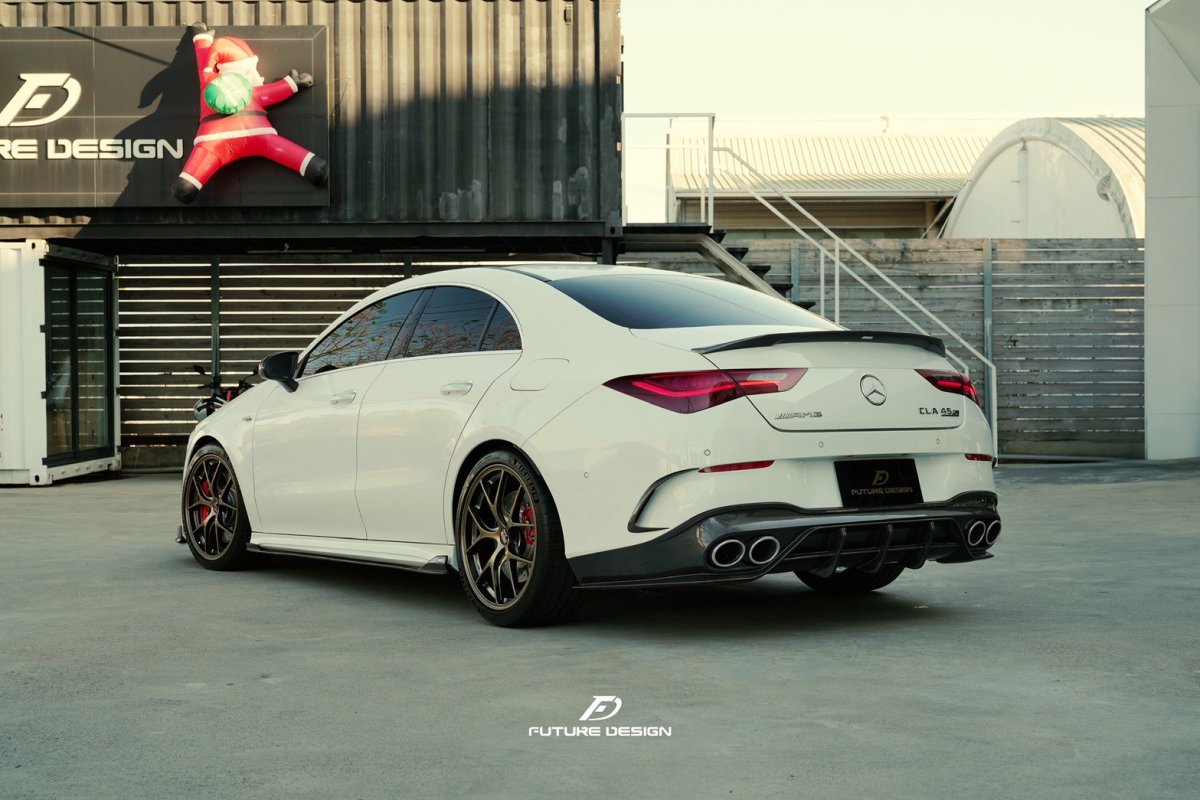 画像31: BENZ メルセデス・ベンツ CLA-Class W118 X118 CLS45専用 リアディフューザー スポイラー 本物DryCarbon ドライカーボン  (31)