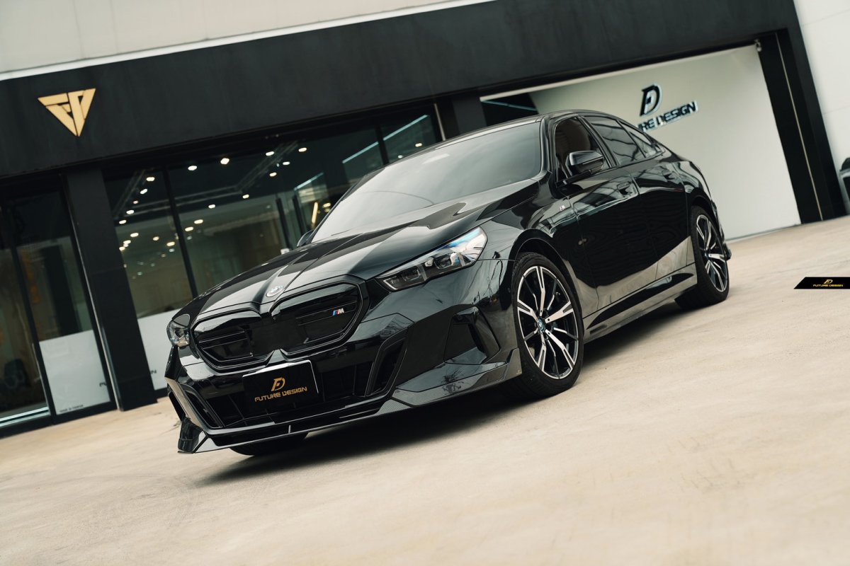 画像37: BMW 5シリーズ i5 G60 G61 フロント用 リップスポイラー 本物DryCarbon ドライカーボン (37)