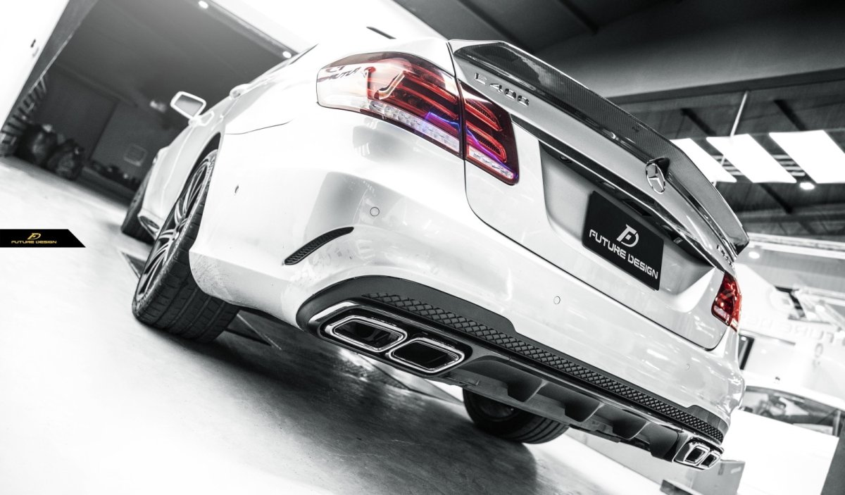 画像16: BENZ メルセデス・ベンツ E-Class W212 AMGバンパー用 改造用E63仕様 リア ディフューザー マフラーエンド (16)