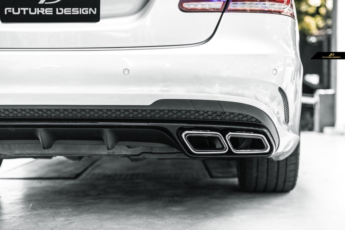 画像15: BENZ メルセデス・ベンツ E-Class W212 AMGバンパー用 改造用E63仕様 リア ディフューザー マフラーエンド (15)