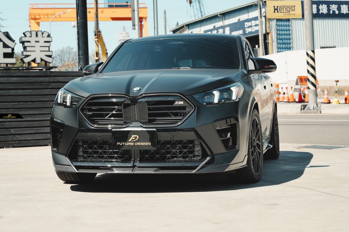 画像32: BMW Xシリーズ X2 U10 Mスポーツ M35i フロントバンパー用 リップスポイラー 本物DryCarbon ドライカーボン (32)