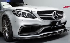 画像7: BENZ メルセデス・ベンツ W205 C63フロントバンパー用リップスポイラー 本物DryCarbon ドライカーボン (7)