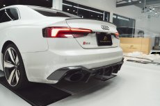 画像1: AUDI RS5 B9 リア ディフューザー 本物DryCarbon ドライカーボン (1)