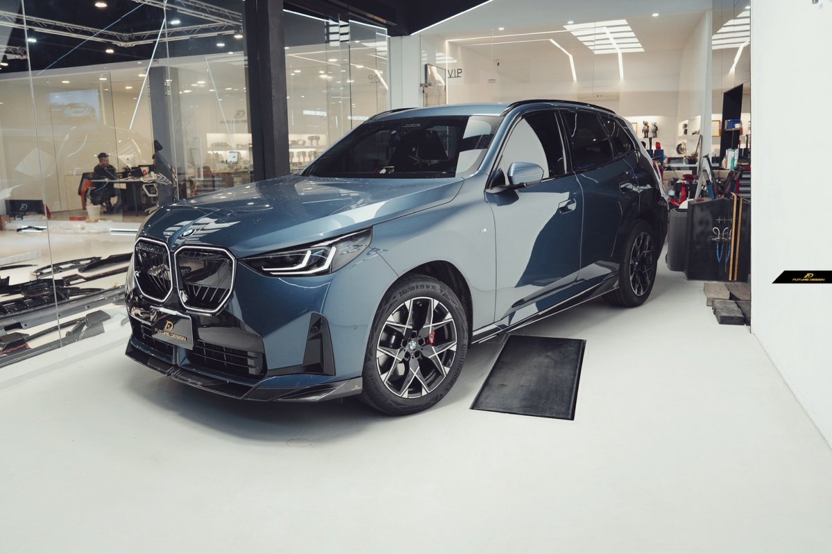 画像2: BMW Xシリーズ X3 G45 フロント用 リップスポイラー 本物DryCarbon ドライカーボン (2)