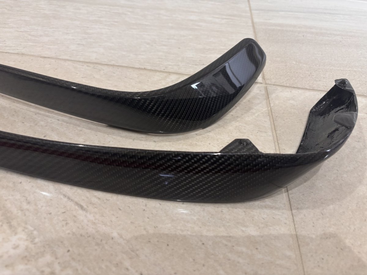 画像10: BENZ メルセデス・ベンツ C-Class C63 W205 C205 S205 センターガーニッシュ用 カナード 本物DryCarbon ドライカーボン (10)