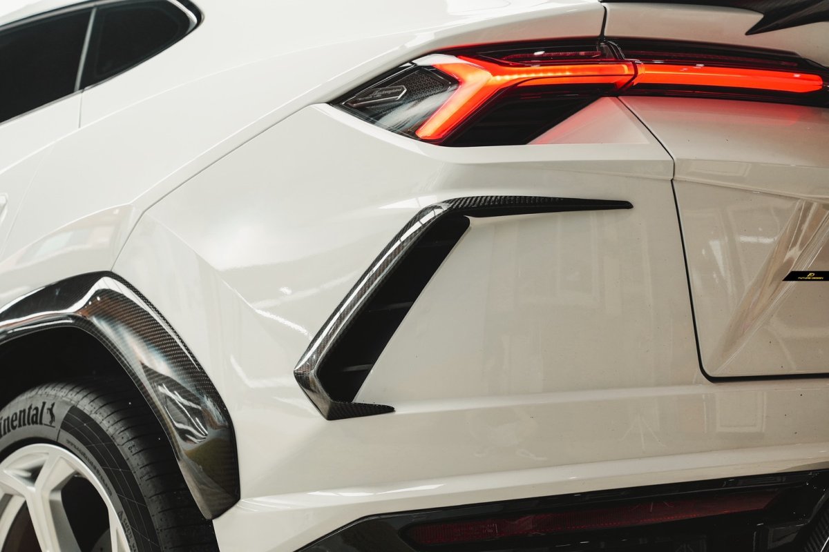 画像9: Lamborghini URUS ウルス リアバンパー用 カナード 本物DryCarbon ドライカーボン (9)