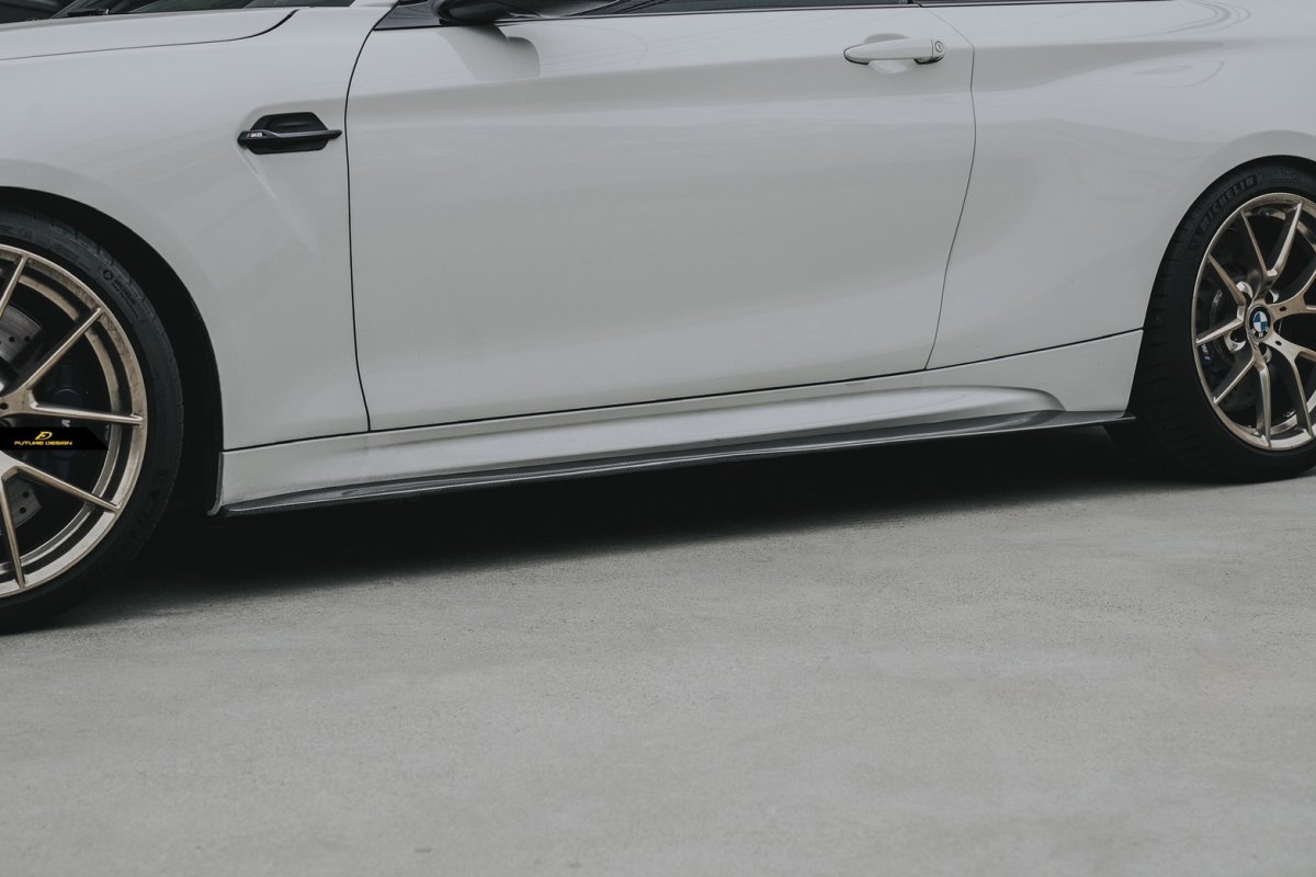 画像2: BMW F87 M2 M2C サイドスカート 本物DryCarbon ドライカーボン (2)