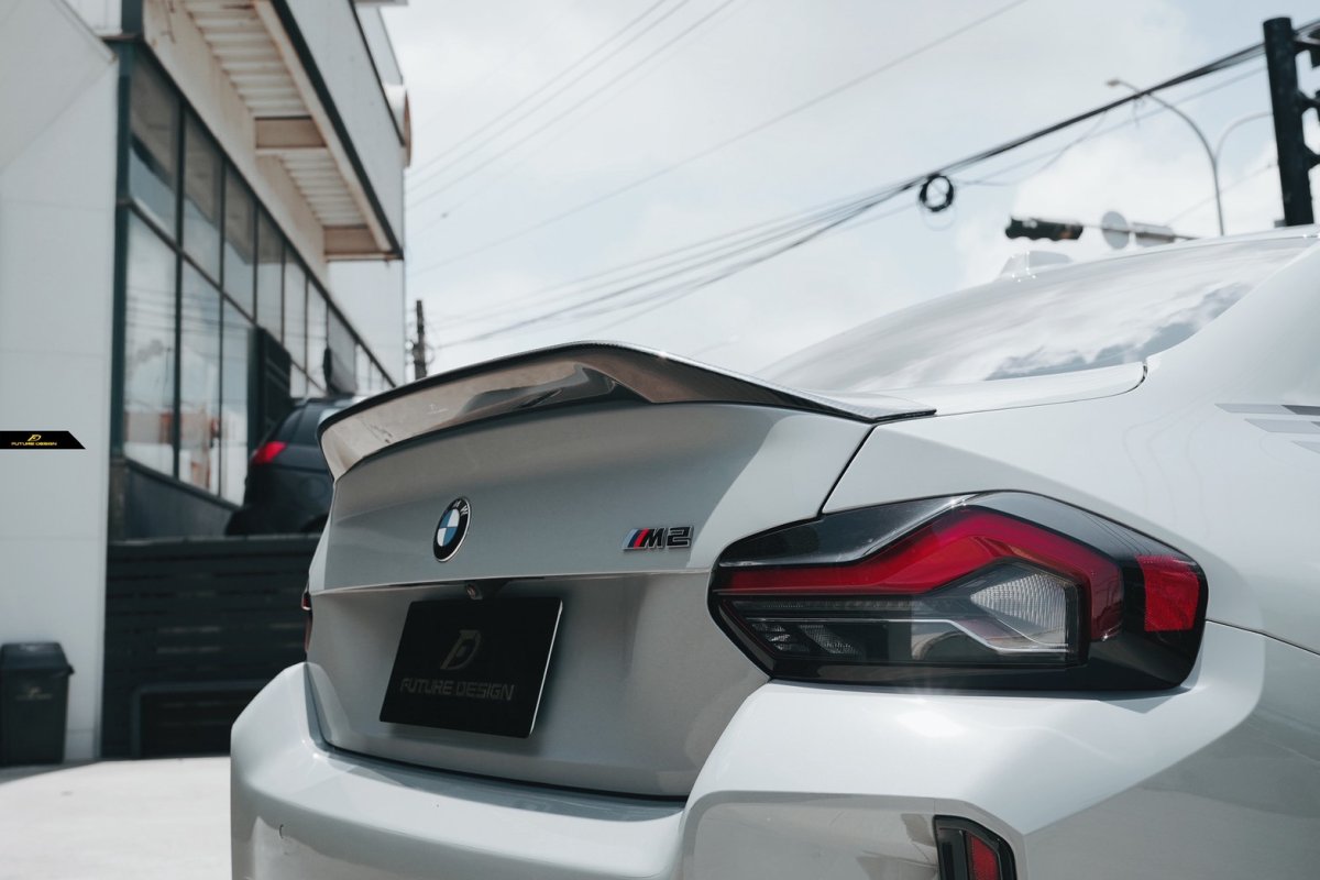 画像12: BMW 2シリーズ G87 クーペ M2 リアスポイラー V2 本物DryCarbon ドライカーボン (12)