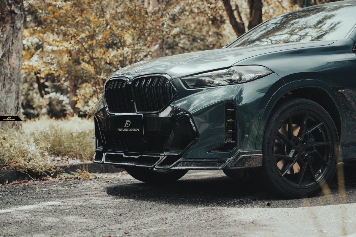 画像35: BMW Xシリーズ X6 G06 後期 Mスポーツ フロントバンパー用 リップスポイラー 本物DryCarbon ドライカーボン (35)