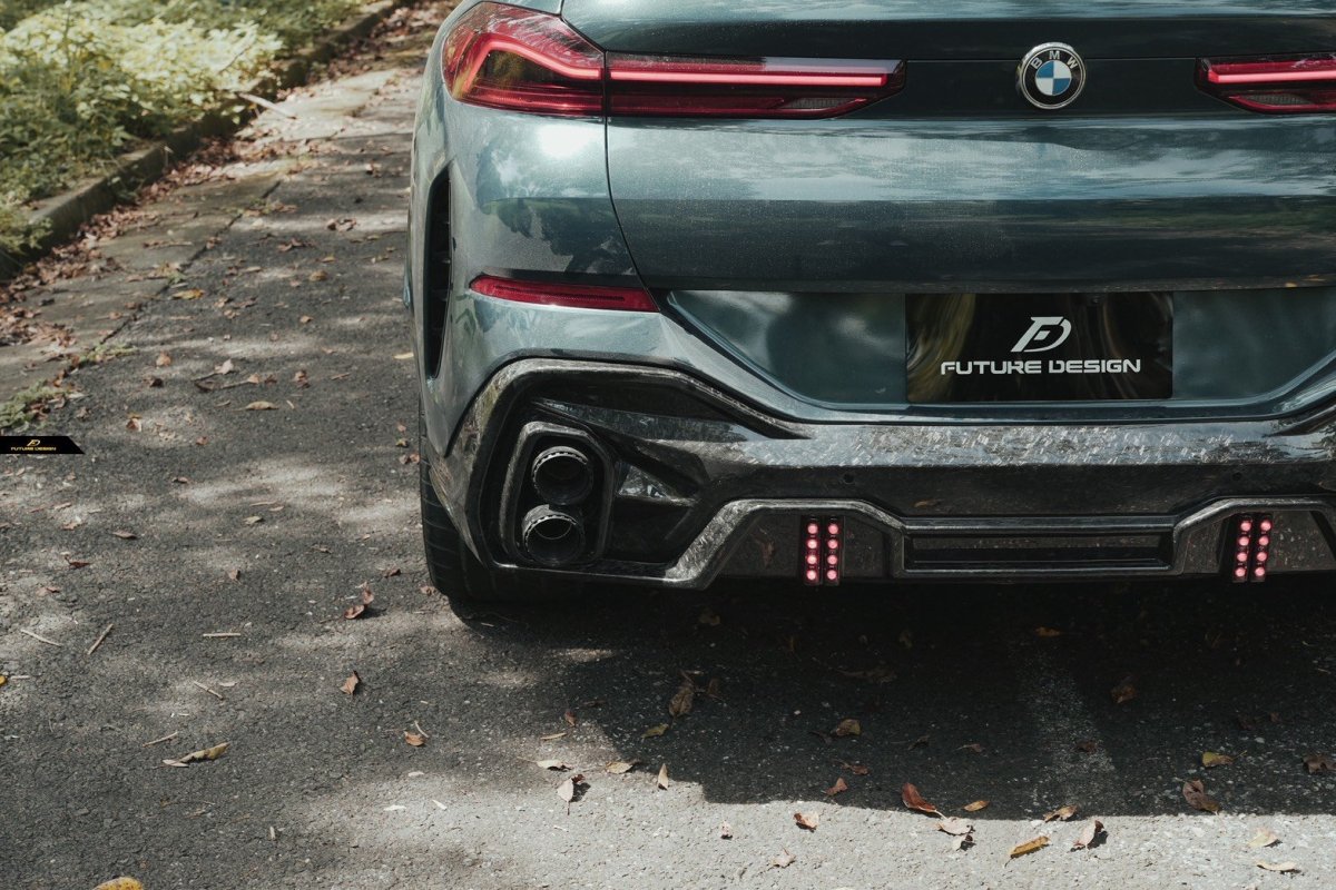画像21: BMW Xシリーズ X6 G06 Mスポーツ リアバンパー用 GT ディフューザー 本物DryCarbon ドライカーボン (21)