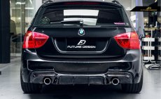 画像6: BMW 3シリーズ E90 セダン E91 ツーリング  Mスポーツバンパー用リアディフューザー 本物Carbon カーボン (6)