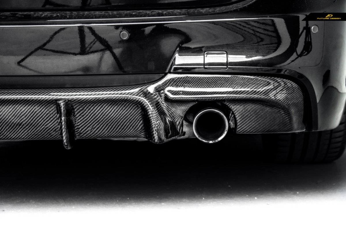 画像11: BMW 3シリーズ E90 セダン E91 ツーリング  Mスポーツバンパー用リアディフューザー 本物Carbon カーボン (11)