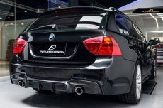 画像7: BMW 3シリーズ E90 セダン E91 ツーリング  Mスポーツバンパー用リアディフューザー 本物Carbon カーボン (7)