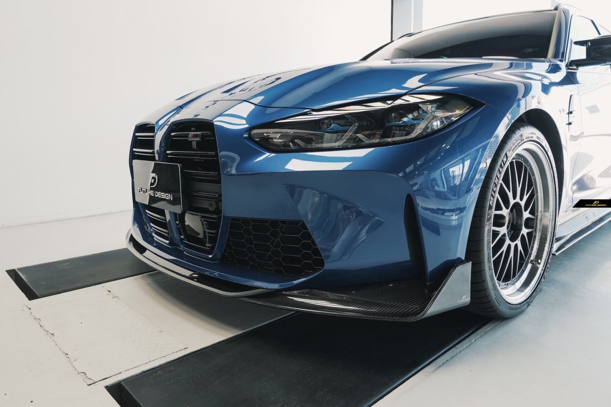 画像3: BMW 3シリーズ G80 G81 M3 フロント用 リップスポイラー 本物DryCarbon ドライカーボン (3)