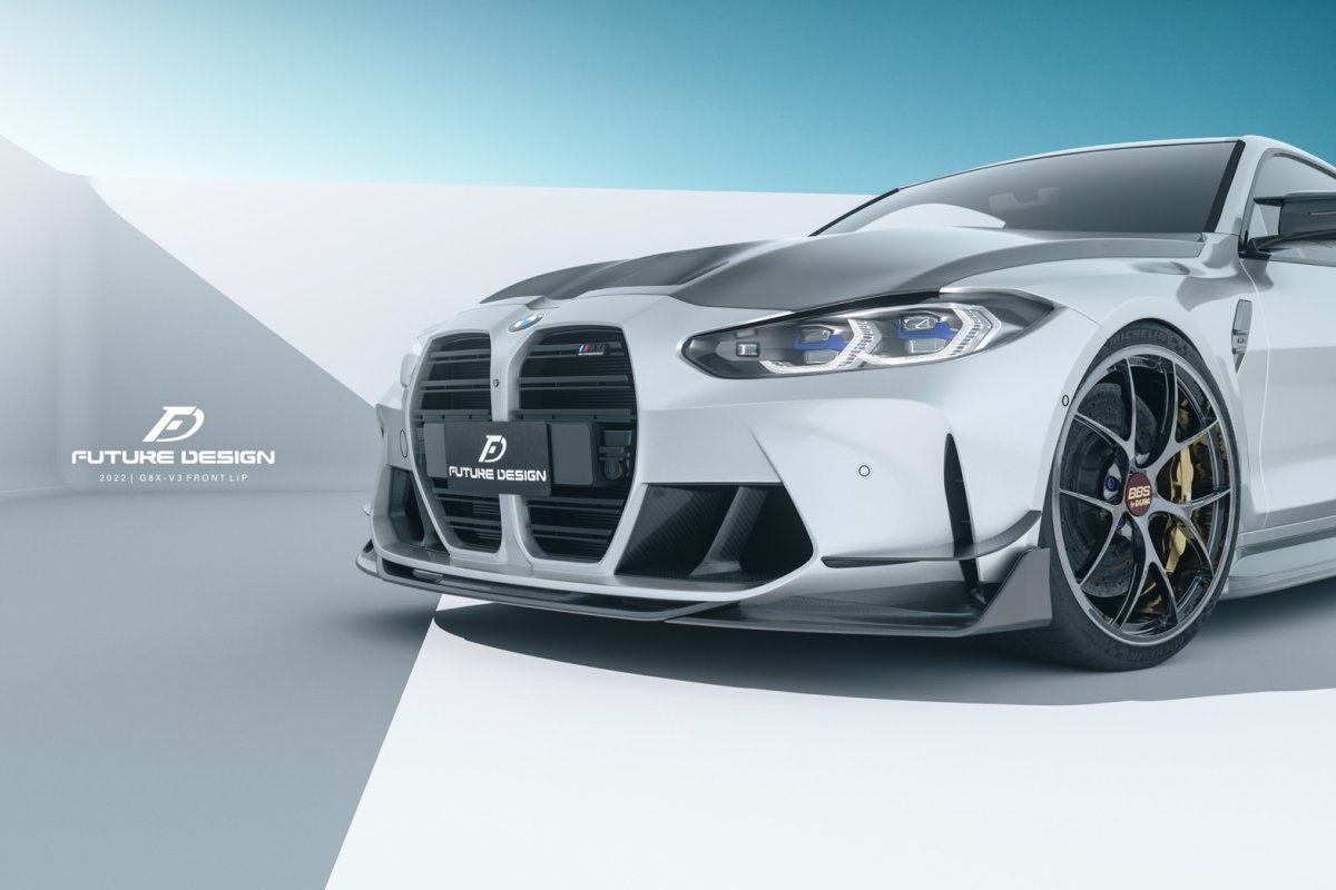 画像15: BMW 3シリーズ G80 G81 M3 フロント用 リップスポイラー 本物DryCarbon ドライカーボン (15)