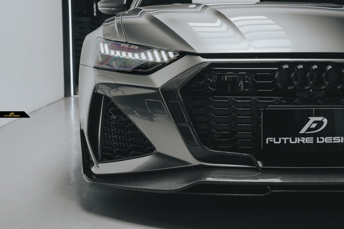 画像12: AUDI RS7 C8 フロントグリル用 スプリッター 本物DryCarbon ドライカーボン (12)