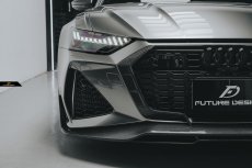 画像12: AUDI RS7 C8 フロントグリル用 スプリッター 本物DryCarbon ドライカーボン (12)