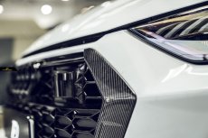 画像9: AUDI RS7 C8 フロントグリル用 スプリッター 本物DryCarbon ドライカーボン (9)