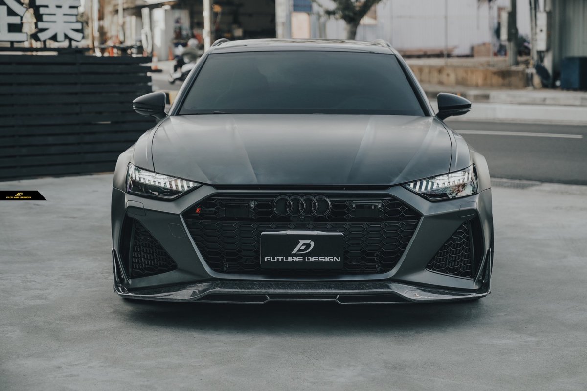 画像9: AUDI RS7 C8 フロント リップスポイラー 本物DryCarbon ドライカーボン (9)