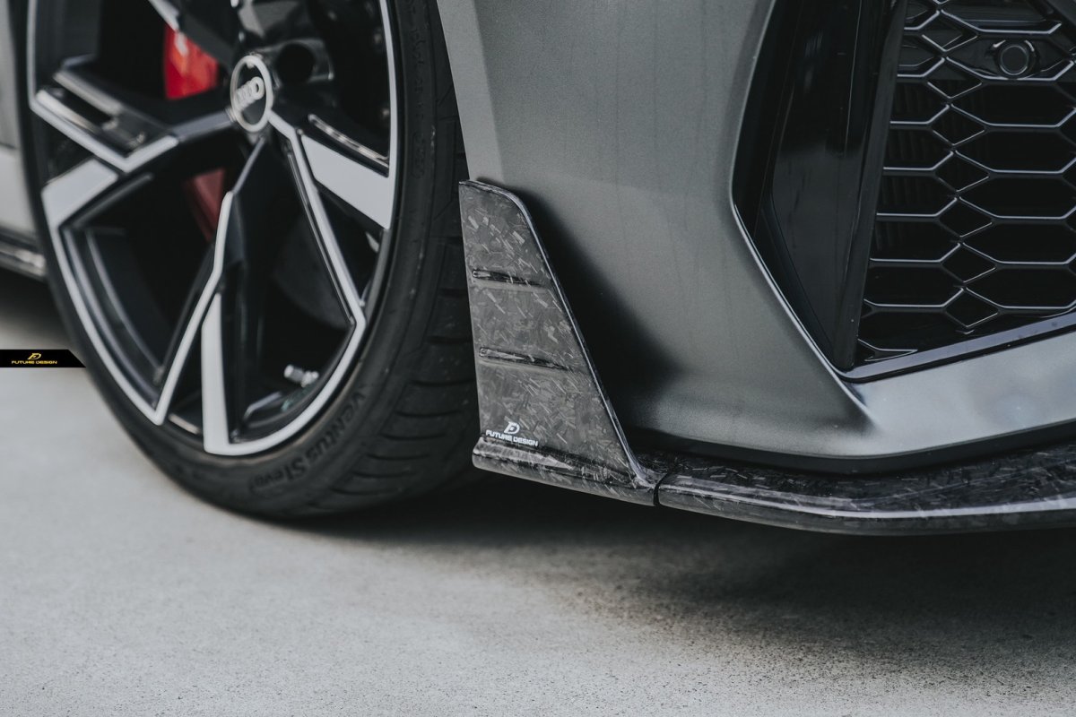 画像12: AUDI RS7 C8 フロント リップスポイラー 本物DryCarbon ドライカーボン (12)