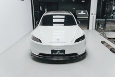 画像2: 【予約販売中に送料無料】TESLA テスラ NEW MODEL 新型 モデル 3 フロントバンパー用 リップスポイラー 本物Drycarbon ドライカーボン (2)