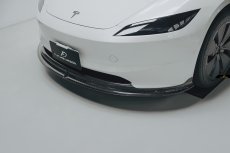 画像6: 【予約販売中に送料無料】TESLA テスラ NEW MODEL 新型 モデル 3 フロントバンパー用 リップスポイラー 本物Drycarbon ドライカーボン (6)