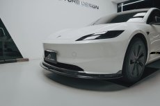 画像1: 【予約販売中に送料無料】TESLA テスラ NEW MODEL 新型 モデル 3 フロントバンパー用 リップスポイラー 本物Drycarbon ドライカーボン (1)