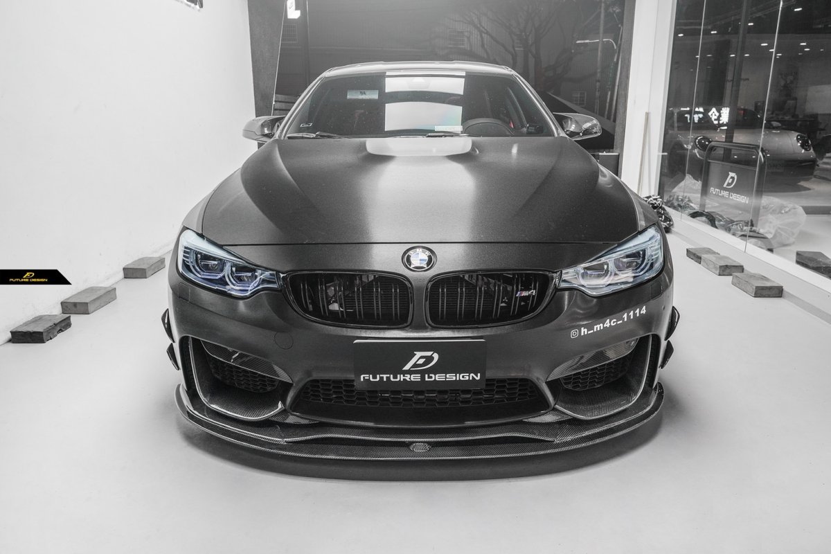 画像3: BMW 3シリーズ F80 M3 セダン フロントバンパー用 リップスポイラー 本物DryCarbon ドライカーボン (3)