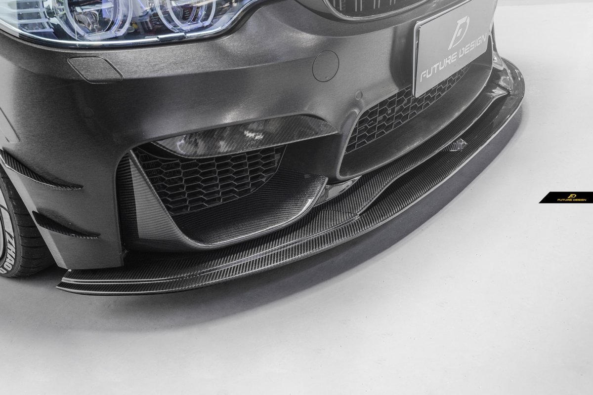 画像5: BMW 3シリーズ F80 M3 セダン フロントバンパー用 リップスポイラー 本物DryCarbon ドライカーボン (5)