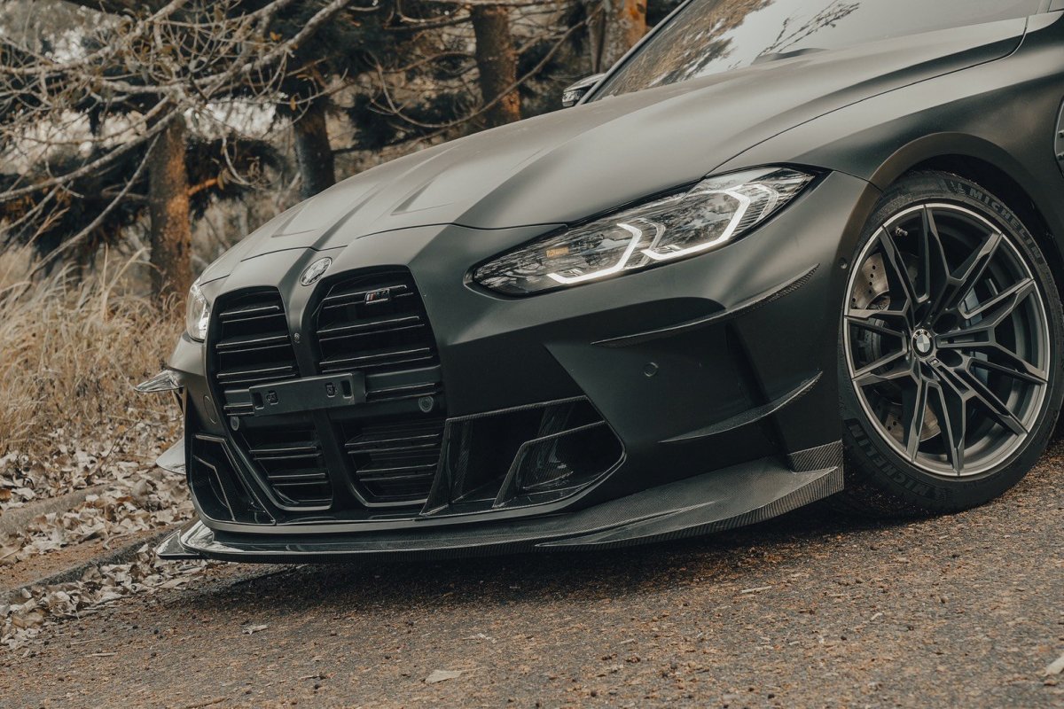 画像4: 【MTC DESIGN】BMW 3シリーズ G80 G81 M3 フロント エアベントカバー・センターガーニッシュ セット 本物DryCarbon ドライカーボン (4)
