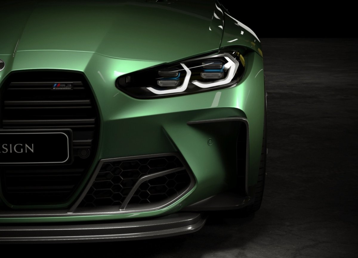 画像9: 【MTC DESIGN】BMW 4シリーズ G82 G83 M4 フロント エアベントカバー・センターガーニッシュ セット 本物DryCarbon ドライカーボン (9)