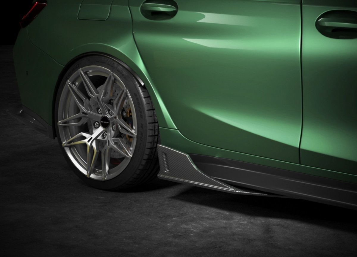 画像1: 【MTC DESIGN】BMW 3シリーズ G80 G81 M3 サイドスカート 本物DryCarbon ドライカーボン (1)