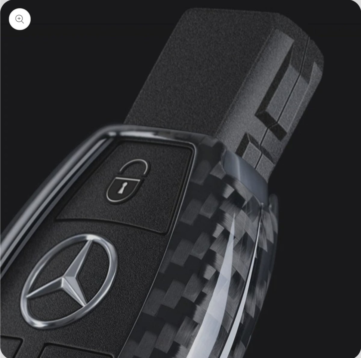 画像2: 【T-carbon】BENZ メルセデス・ベンツ キーケース TYPE-1 本物Drycarbon ドライカーボン (2)