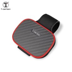 画像7: 全国送料無料【T-carbon】車載メガネクリップ 車用サングラスホルダー 車載 メガネホルダー レザーとカーボンファイバー製 サングラスクリ (7)