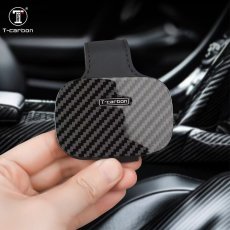 画像3: 全国送料無料【T-carbon】車載メガネクリップ 車用サングラスホルダー 車載 メガネホルダー レザーとカーボンファイバー製 サングラスクリ (3)