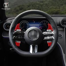画像1: 全国送料無料【T-carbon】BENZ メルセデス・ベンツ シフトパドル リアルカーボン ハイクオリティ AMG対応 (1)