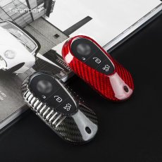 画像1: 全国送料無料【T-carbon】BENZ メルセデス・ベンツ キーケース TYPE-5 本物Drycarbon ドライカーボン (1)