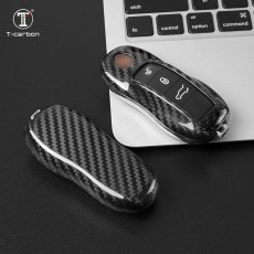 画像1: 全国送料無料【T-carbon】Porsche ポルシェ キーケース Drycarbon リアルドライカーボン KYA-RM (1)