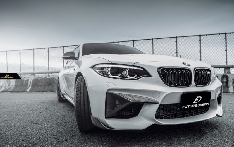 BMW F87 M2 フロントバンパー用カーボンスプリッター カバー 本物DryCarbon ドライカーボン スポイラー COVER