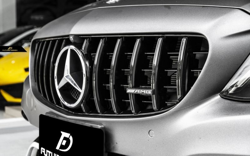 BENZ ベンツAMGパナメリカーナグリル W205 S205 C205 Cクラス C63用AMG GTRタイプ ブラックグリル - Future  Design Drycarbon parts