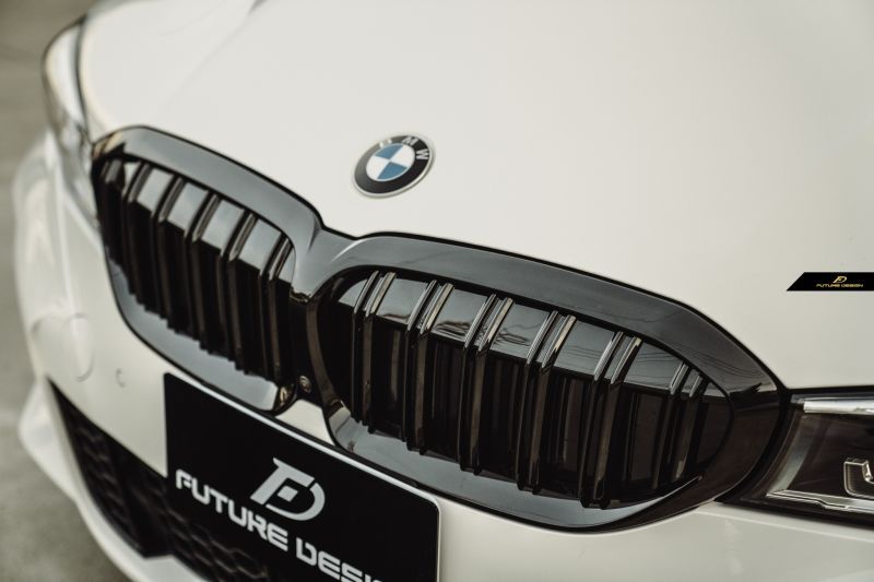 BMW 3シリーズ G20 G21 フロント用 艶ありブラック キドニーグリル