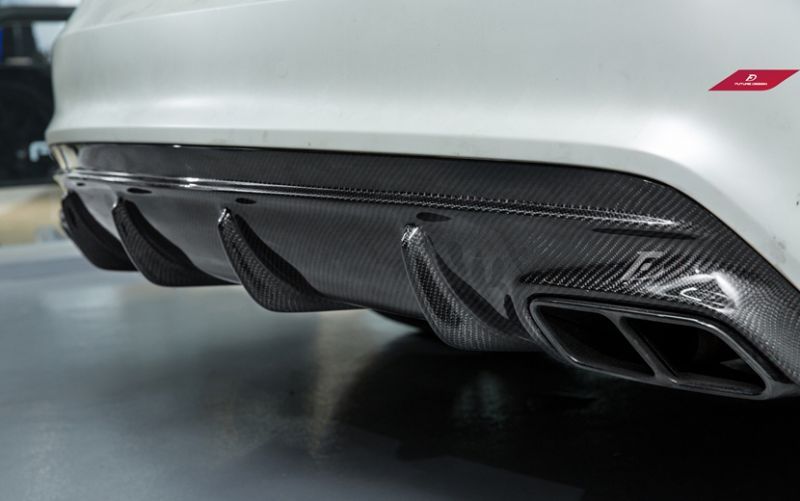 BENZ メルセデス・ベンツ CLAクラス W117 AMGリアバンパー用ディフューザー スポイラー 本物DryCarbon ドライカーボン