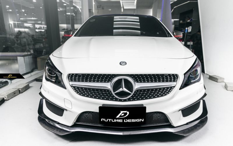 BENZ メルセデス・ベンツ CLA W117 C117 前期車 フロント リップスポイラー 本物Drycarbon ドライカーボン Future  Design Drycarbon parts