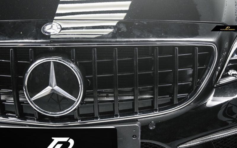 BENZ メルセデス・ベンツ W218 CLSクラス LCI 後期用 AMGパナメリカーナグリル GTR タイプ ブラック 艶黒