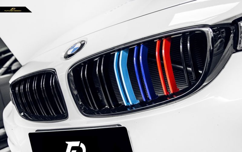 BMW 4シリーズ F F F フロント用 青紺赤 艶ありブラックキドニー