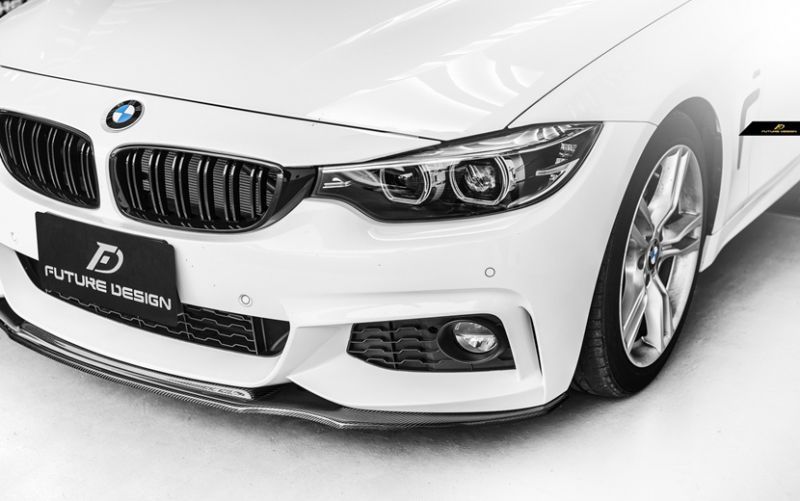 BMW 4シリーズ F32 F33 F36 Mスポーツ フロントバンパー用カーボン リップスポイラー 本物DryCarbon ドライカーボン