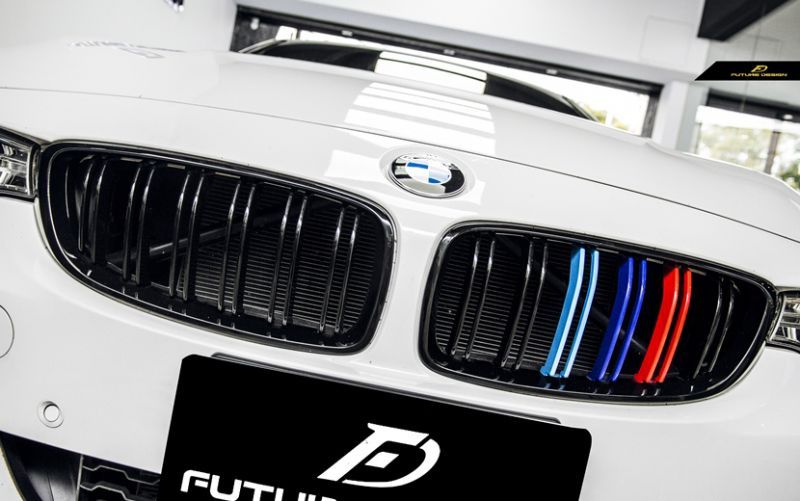 BMW 4シリーズ F32 F33 F36 フロント用 青紺赤 艶ありブラックキドニー